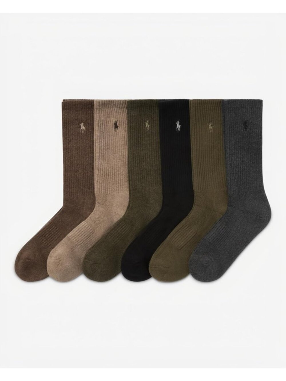 Men's Performance Crew Socks - 6 Pack, Moisture-Wicking, Comfortable Fit
